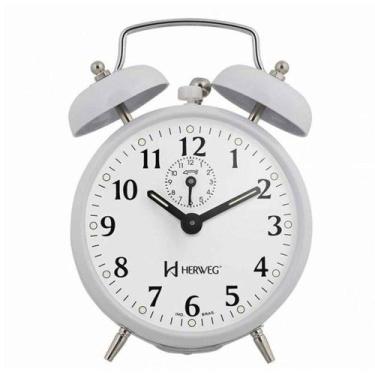 Imagem de Relógio Despertador Mecânico Herweg Metal 2208-BR