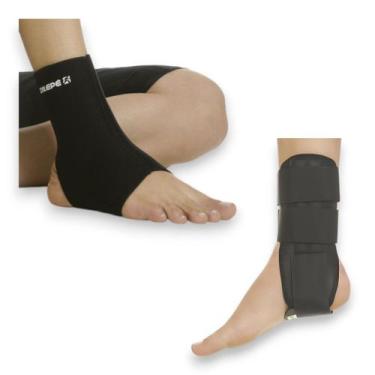 Imagem de Kit Tornozeleira Neoprene e Imobilizador Tornozelo Aircast, GG