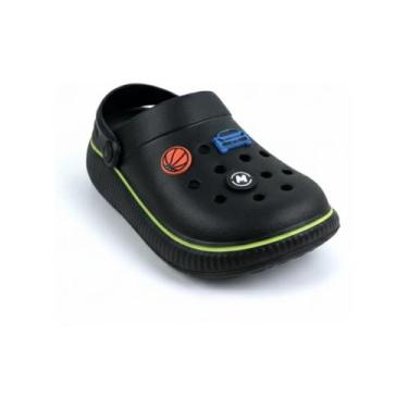 Imagem de Babuche Molekinho Com Kit Botons Kids, 34, Preto, Masculino