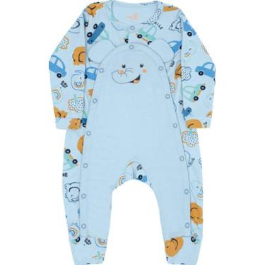 Imagem de Macacao mang long bebe 13556 kiko e kika, Baby blue, P