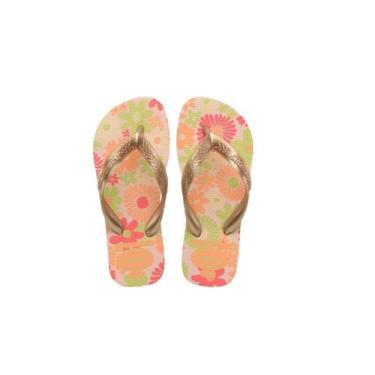 Imagem de Chinelo Havaianas Infantil Top Flores 021107, Salmão, 30