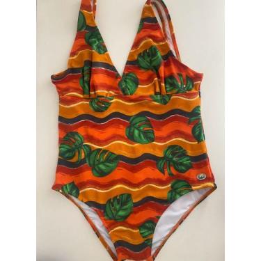 Imagem de Maiô Senhora - Qonda, GG, Laranja, Verde, Mulher