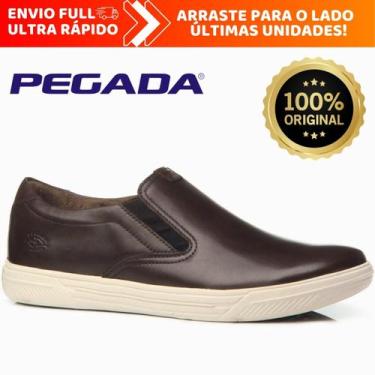 Imagem de Tênis Casual Social Pegada Masculino Macio e Confortável 100% em Couro