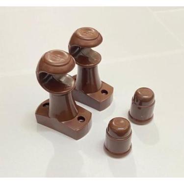 Imagem de Suporte para varão de curtina 19mm - Metal arts, mogno