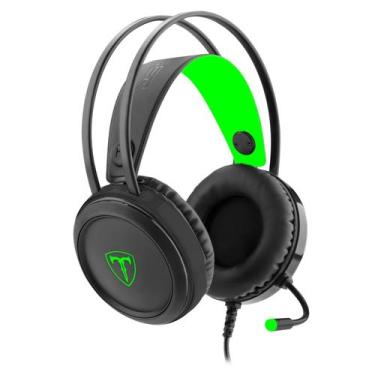 Imagem de Headset Gamer T-Dagger Ural LED Verde Driver 40mm Preto e Verde - T-RG