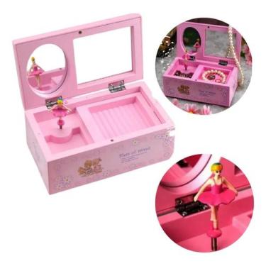 Imagem de Caixa de Musica e Porta Joia Ballet Musical - Unygift, Rosa