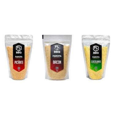 Imagem de Kit farofas flbbq - bacon, costelinha com limao e picante