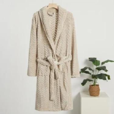 Imagem de Roupão Jacquard Cordas Sonhare Luxo Conforto G Fendi Sultan