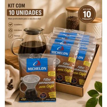 Imagem de Kit 10 Filtro Permanente para Café Michelon 102