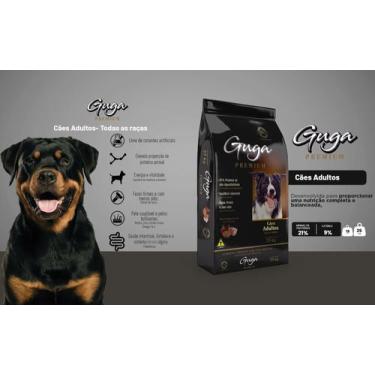 Imagem de Ração Guga Premium Cães Adultos, 25kg, Frango e cereais