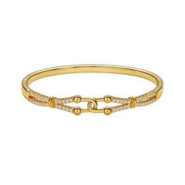 Imagem de Bracelete Inspiração Elos em U - Banhado em Ouro 18k - Tri Gata Semijo
