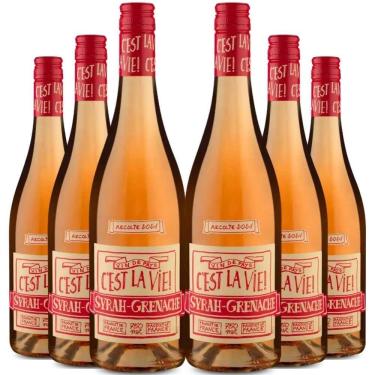 Imagem de Kit 6 Garrafas Garrafas Vinho Rose Albert Bichot C'est La Vie 750ml