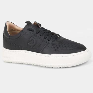 Imagem de Tênis Couro Democrata Denim Block Masculino - Preto, 39