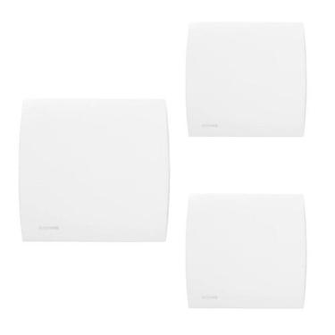 Imagem de KIT 3 Placa Cega 4x4 + Suporte Branco Ilus Siemens Soprano