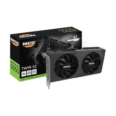 Imagem de Placa de Vídeo GeForce RTX 5050 8GB GDDR6 128bits - Twin X2 - DLSS 4 - Inno3D N50502-08D6-174071N