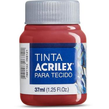 Imagem de Tinta para Tecido Fosca 37ML Vermelho Profundo Duzia - Acrilex