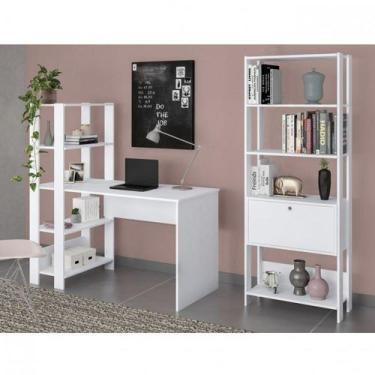 Imagem de Conjunto 2 Peças Escrivaninha Match e Estante Industrial Branco - Espr