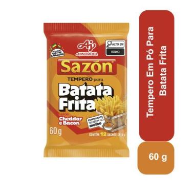 Imagem de Tempero SAZÓN para Batata Fritas Sabor Cheddar e Bacon 60g - AJINOMOTO