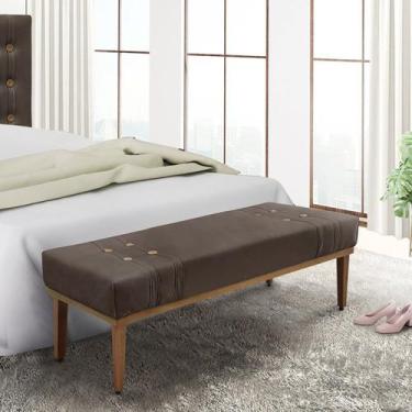 Imagem de Calçadeira Recamier Casal Gênova Marrom - Spezzia Decor