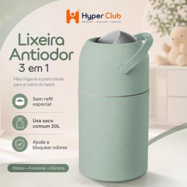 Imagem de Lixeira fraldas anti odor 3 em 1 10 litros lixeira Magica bebê Lixeira