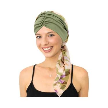Imagem de Turbante Hijab Com Estampa Floral Para Mulheres, Pré-Amarrado, Para Qu