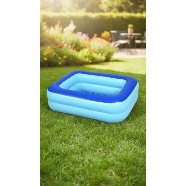 Imagem de Piscina Inflável Infantil Retangular 115x80x32cm - Congratulations Sto