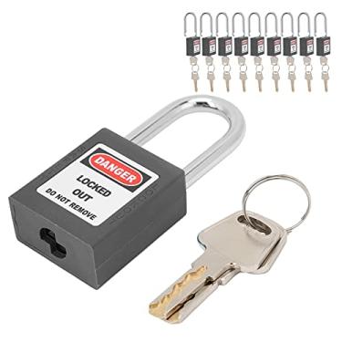 Imagem de Trava de segurança, cadeado de segurança Trava de segurança para canteiros de obras de usinas elétricas(Preto)