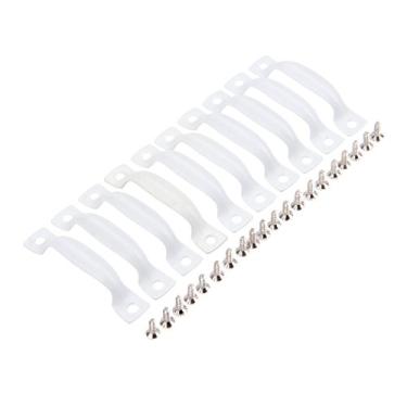 Imagem de 10 pçs/lote mini alças liga vintage puxos 52mm * 11mm botões antigos bronze/prata/preto parafusos gaveta de armário de hardware móveis YYDFPIIA (Color : B)