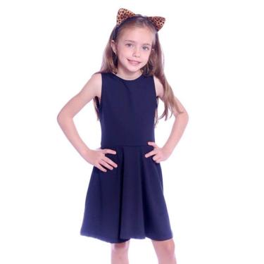 Imagem de Vestido Infantil Preto Regata Decote Canoa