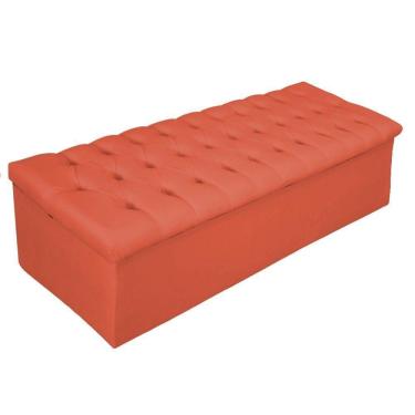 Imagem de Calçadeira Baú Estofada 160cm Queen Size Terracota Adj Decor
