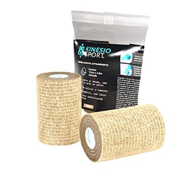 Imagem de Atadura Elástica Autoaderente Kinesiosport 7,5Cm X 4,5M, Kinesiosport, Bege, (Esticada)