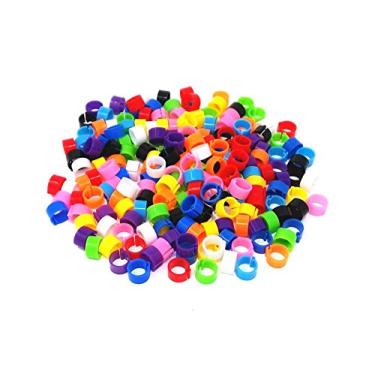 Imagem de HONBAY 200 peças de anéis de 8 mm de cor mista, anéis de perna com clipe de pássaro para pombo, pomba, codorna, pomba, codorna, pomba, pomba, pomba, pomba, pomba, pomba, pimenteira,