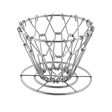 Imagem de Kiboule Suporte de filtro de gotejamento de café de aço inoxidável dobrável para acampamento caminhada mochila viagem para casa