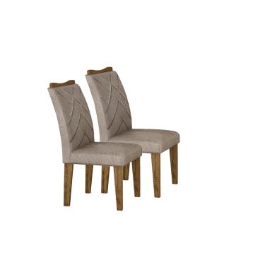 Imagem de  Kit 02 Cadeiras Sala de Jantar Larissa New MDF Moveis Leifer