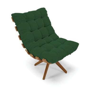 Imagem de Poltrona Giratória Costela Veludo Verde