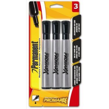 Imagem de Promarx Marcadores permanentes jumbo, preto, 3 unidades