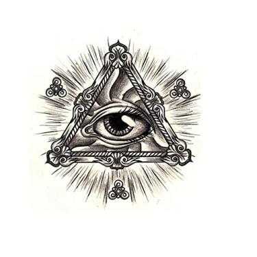 Imagem de TATUAGEM TEMPORÁRIA PIRÂMIDE OLHO DE HÓRUS COR:PRETO