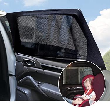 Imagem de VAGURFO Pacote com 2 películas de janela de carro, proteção solar para janela automotiva, para janelas laterais, acessórios de carro, telas de janela traseira de carro, proteção de privacidade para crianças pequenas