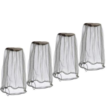 Imagem de Rede de mosquitos de malha premium para proteção de tela contra insetos e insetos com tela repelente de mosca, caminhadas, viagens, apicultura de pesca e proteção de jardinagem para qualquer amante ao ar livre, pacote com 4