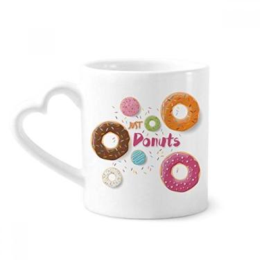 Imagem de Doughnut Sobremesa Doce Caneca Padrão Comida Doce Café Cerâmica Copos Copo de Coração de Vidro