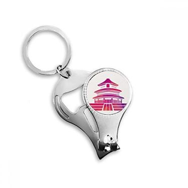 Imagem de China Red Temple of Heaven Patriotismo Alicate de unha Chaveiro Abridor de Garrafas Cortador