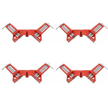 Imagem de Kit Com 4 Grampo Sargento Canto/angular Fixação 90º Madeira