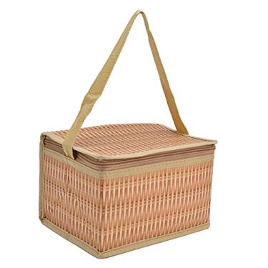 Imagem de Lancheira Térmica, Bolsa de Temperatura de Bloqueio Conveniente e Confortável Isolada Forte Capacidade de Rolamento para Almoço