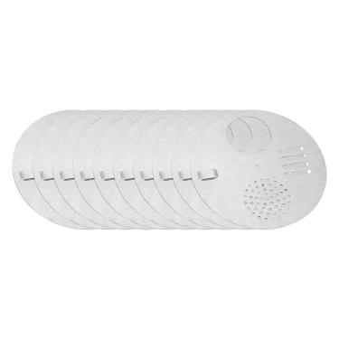 Imagem de 10 pçs Bee Hive Nuc Box Portões de entrada, disco de entrada de aço inoxidável Caixa de porta de abelha Portão de entrada para ninho Disco de entrada de colmeia