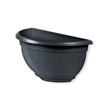 Imagem de Vaso Plástico de Parede Meia Lua Mini Preto