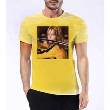 Imagem de Camisa Camiseta Kill Bill Filme Amarelo Espada Vingança 7 - Estilo Kra