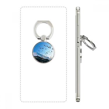 Imagem de Suporte de anel para celular Birds House White Snow Sky Suporte ajustável