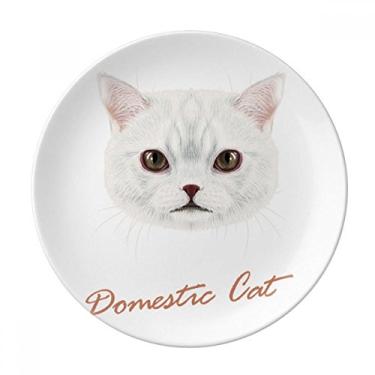 Imagem de Prato de animal de estimação doméstico branco decorativo de porcelana Salver louças de jantar