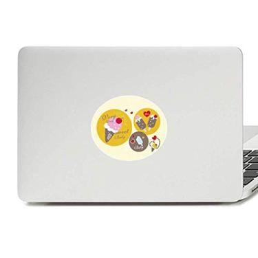 Imagem de Decalque de notebook com emblema de vinil e picolé de sorvete de coração cereja