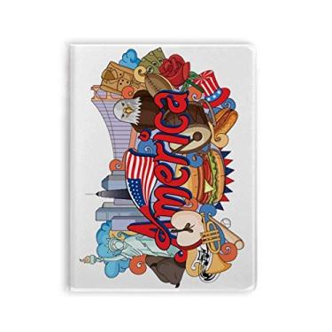 Imagem de Diário de capa macia Eagle Liberty Burger America Graffiti Notebook Gum Cover Diário